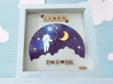 Personalised astranout moon stars space theme frame