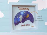 Personalised astranout moon stars space theme frame