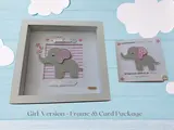 Personalised baby frame cute elephant cutout stars hearts