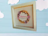 Personalised baby girl 3d roses frame