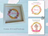 Personalised baby girl 3d roses frame