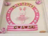 Personalised baby girl frame ballerina bunny