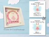 Personalised baby girl frame ballerina bunny