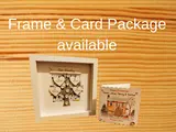 Personalised family tree frame for wall heart flowers silver tree