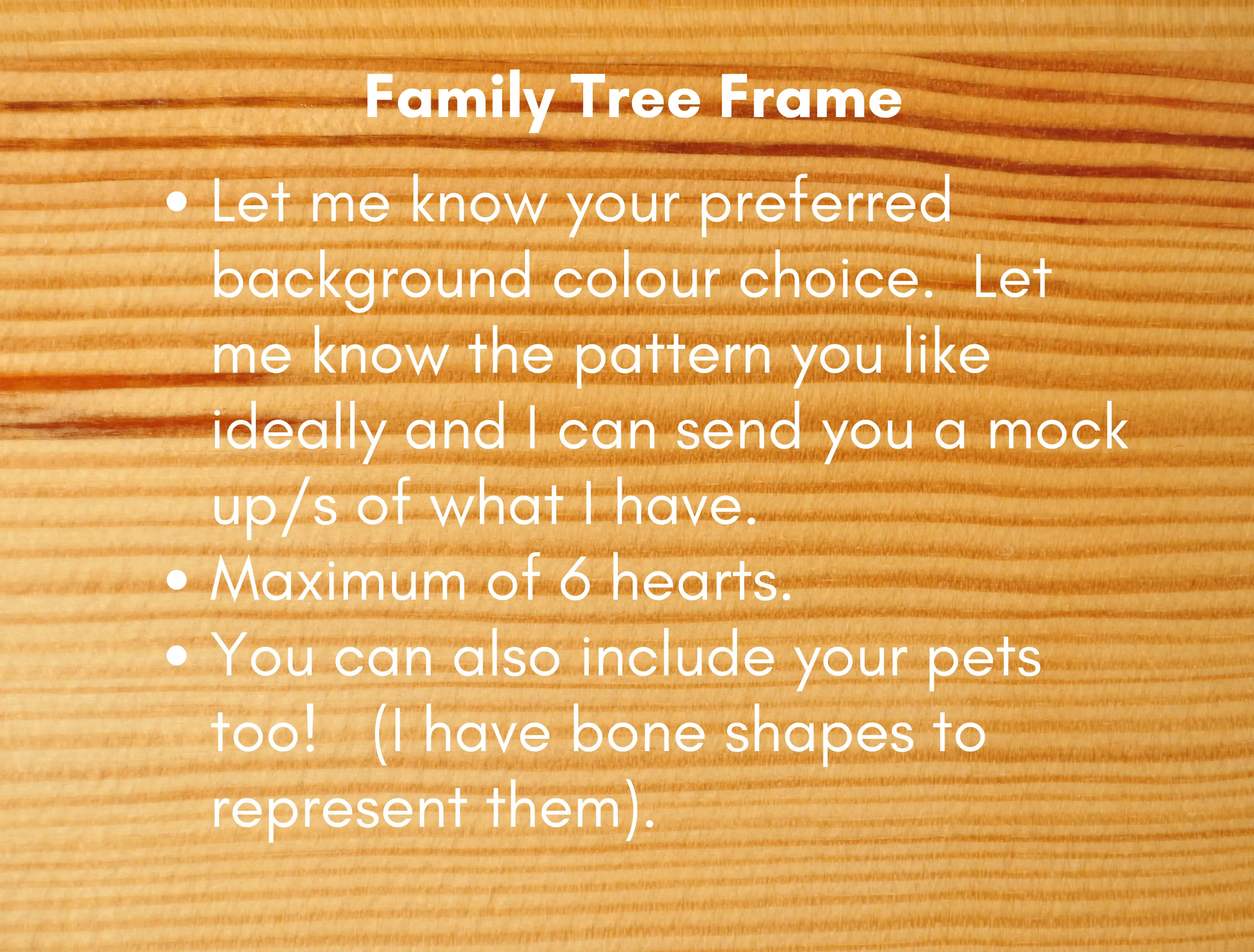 Personalised family tree frame for wall heart flowers silver tree