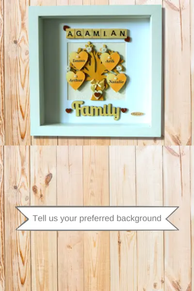 Personalised family tree frame
