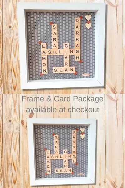 Unique present ideas frame black silver