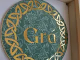 Modern irish gra love green gold 3d framed art