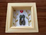 Pebble art frame new home engaged couple
