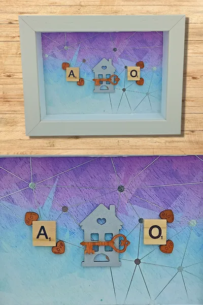 Personalised modern new home gift frame