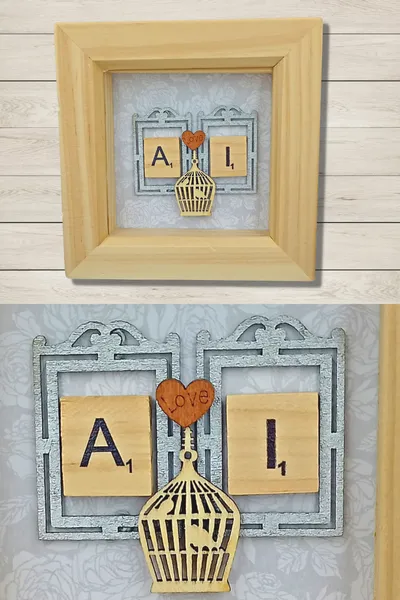 Young couple personalised new house gift frame