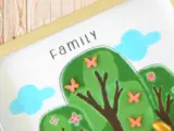Family Pebble Art Frame Trees