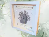 Custom silver wedding frame for couple