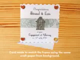 Personalised engagement frame names date lovebirds ring