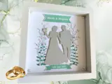 Personalised wedding frame romantic botanical