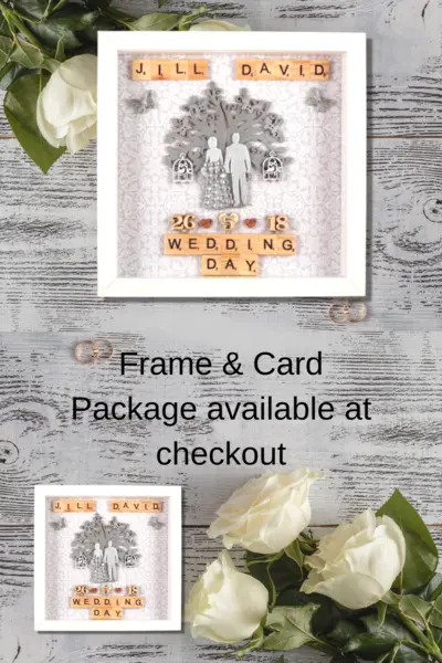 Unique personalised irish wedding frame gift for couples 