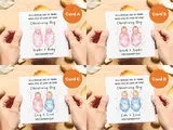 Personalised twins christening print baby swaddle boy or girl
