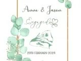 Personalised engagement print eucalyptus and hands